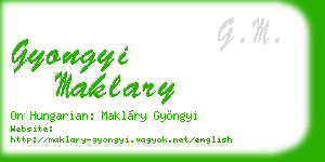 gyongyi maklary business card