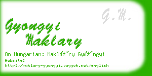 gyongyi maklary business card